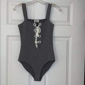 Gray bodysuit